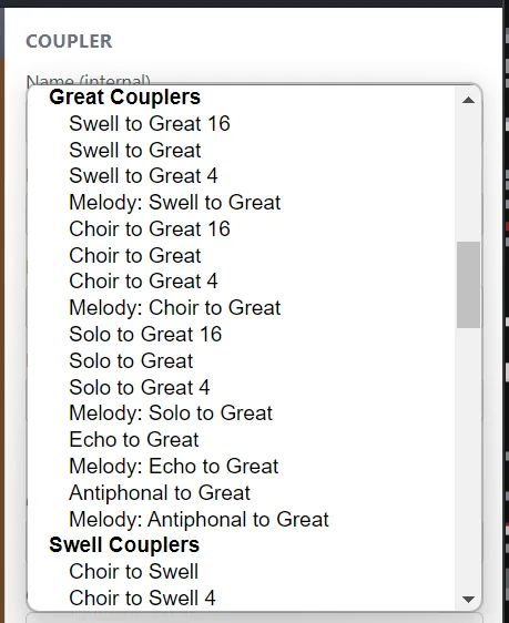 Grouped Great couplers
